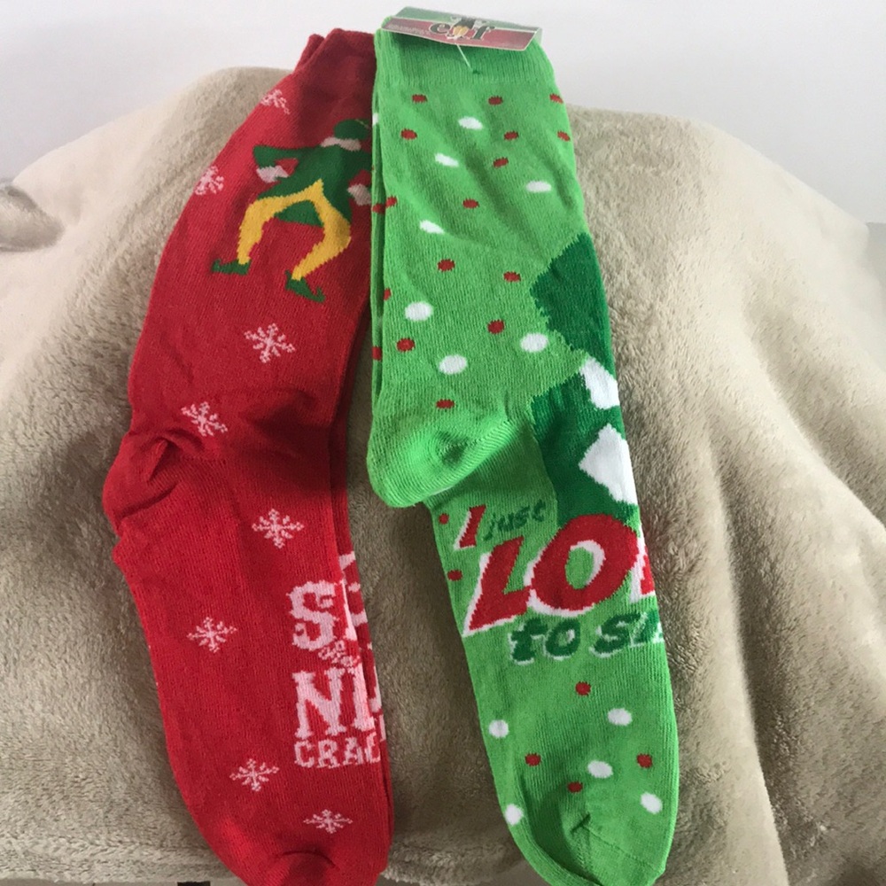 Festive Red and Green Christmas Socks